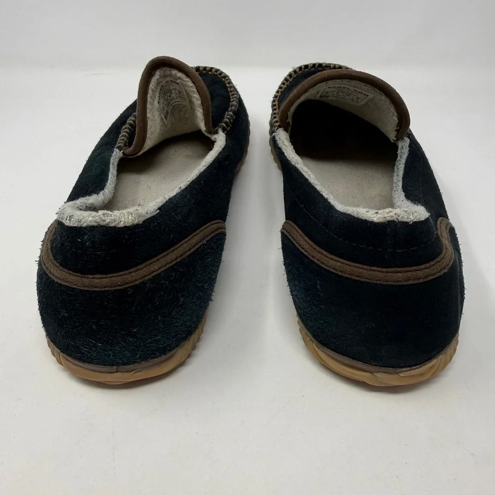 Sorel Dude Moccasins Men's Black Suede Shoes/ Slippers Size 10 NM2025-010